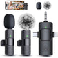 Microphone cravate sans fil K15 | Double microphone Lavalier avec bonnette