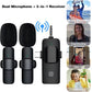 Microphone cravate sans fil K15 | Double microphone Lavalier avec bonnette