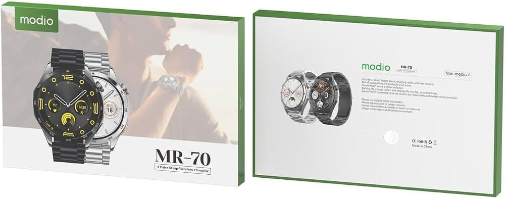 Modio MR-70 | Montre connectée avec cadran rond