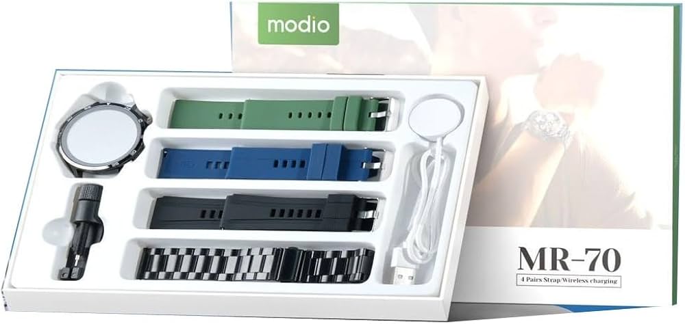 Modio MR-70 | Montre connectée avec cadran rond