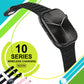 Modio MW21 | Montre connectée avec trois paires de bracelets | Couleur noire