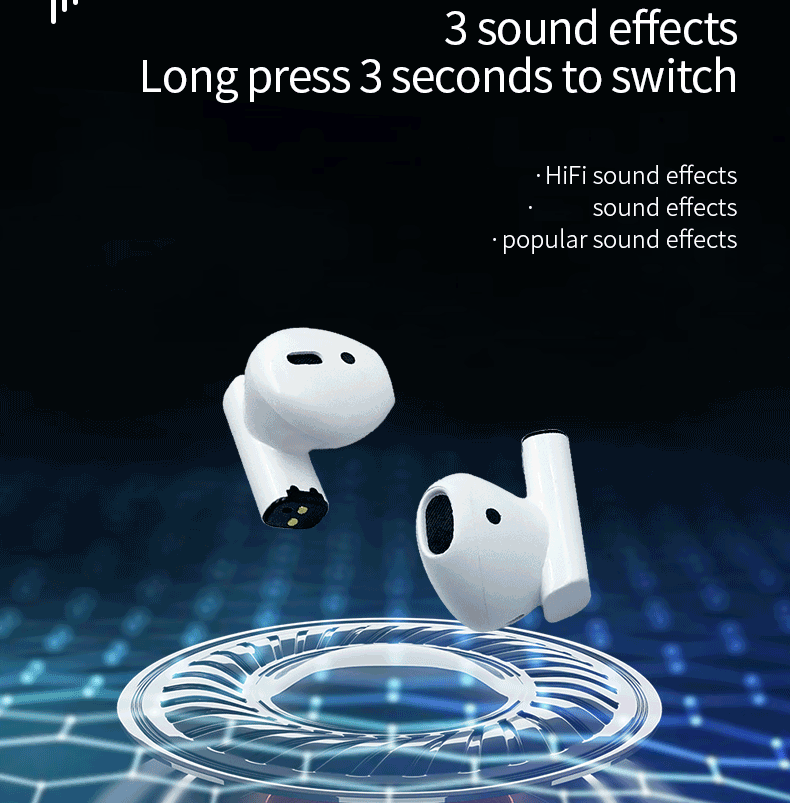 TWS Pro 5s Blanc I Ecouteurs Bluetooth sans fil
